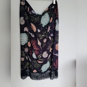 Cosmic Drifters UK Size 22 Sea Witch Midi Skirt with lace trim